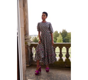 Another Sunday Zelené vzorované šaty