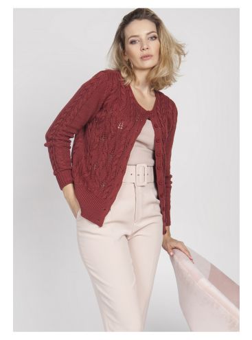 sweter zapinany na guziki maroon