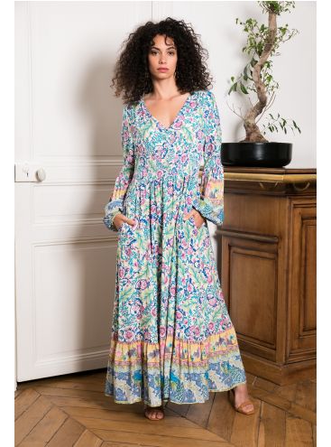 Last queen Boho šaty s dlhými rukávmi