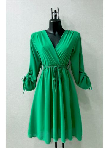 Zelené mini šaty Uni veľkosť