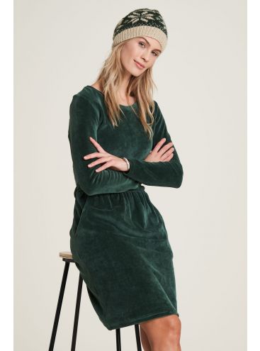 Tranquillo Zelené zamatové šaty Nicki