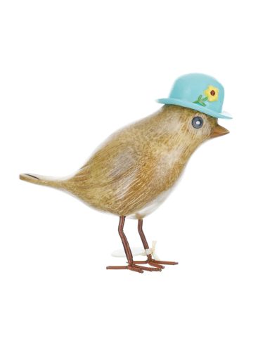Drevený zelený vtáčik -  Zelený klobúk