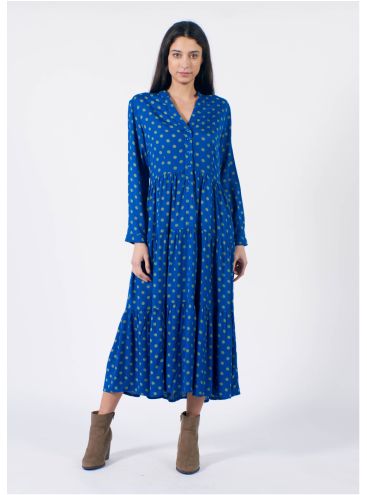 Pretty vacant Modré šaty s bodkami India